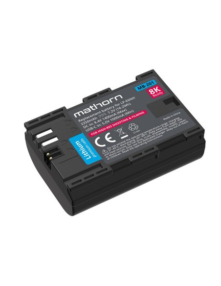 OUTLET: Bateria Mathorn MB-201 2250mAh USB-C zamiennik LP-E6NH (EOL)