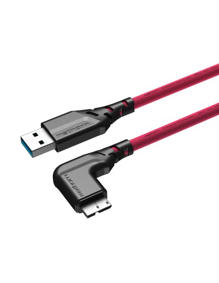 Mathorn tethering cable MTC-221M 2m 10Gbps USB A - MicroB 90° Magenta