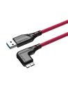 Mathorn tethering cable MTC-221M 2m 10Gbps USB A - MicroB 90° Magenta