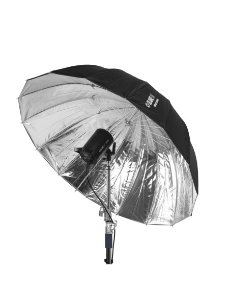 GlareOne Orb 130 Silver - deep umbrella with diffuser