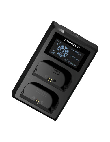 Mathorn dual charger MBC-D200 USB-C for Canon LP-E6NH