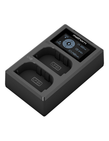 Mathorn Dual Battery Charger MBC-D200 USB-C for...