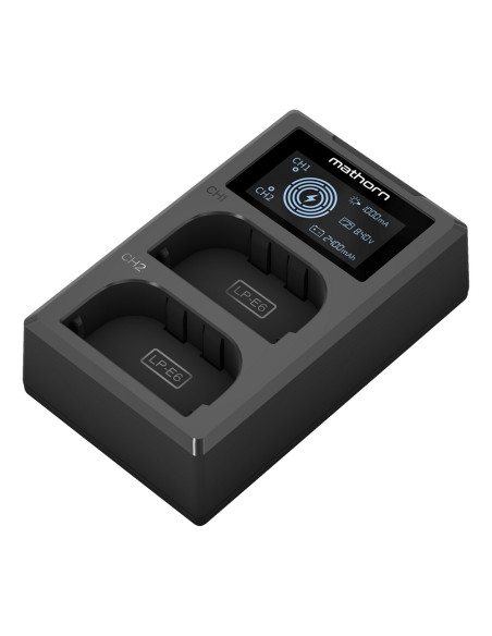 Ładowarka dwukanałowa Mathorn MBC-D200 USB-C do Canon LP-E6
