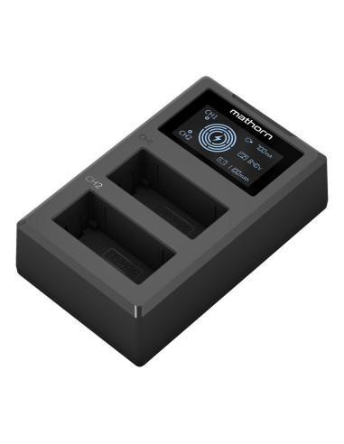 Mathorn Dual Battery Charger MBC-D130 USB-C for...