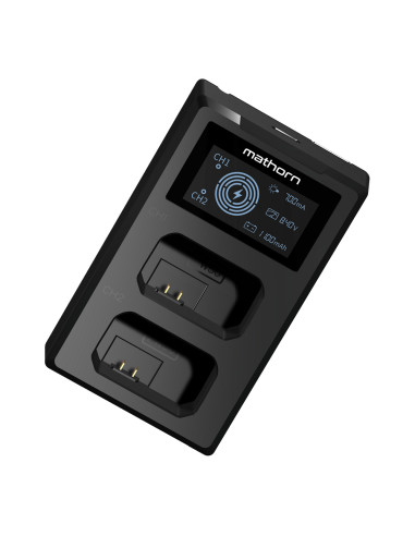 Mathorn Dual Battery Charger MBC-D120 USB-C for...