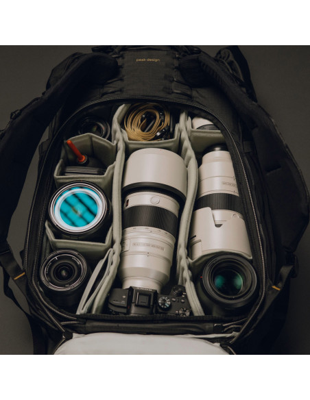 Zestaw Plecak Outdoor Peak Design Backpack 45L Biały + Wkład Travel Line Peak Design Camera Cube v2 Large