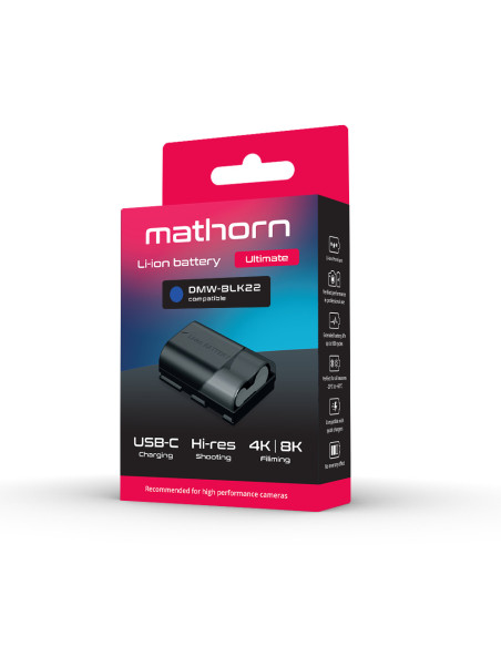 Akumulator  Mathorn MB-254 Ultimate 2600mAh USB-C zamiennik DMW-BLK22