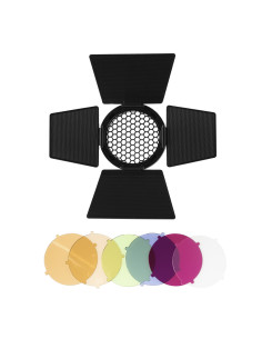 GlareOne G Barndoor Kit - wrota z gridem i filtrami...