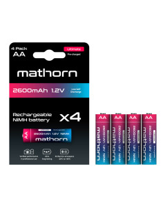 (EOL) Zestaw akumulatorów Mathorn Ultimate AA NiMH 2600...