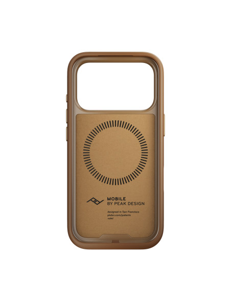 Peak Design Mobile Everyday Clarino Loop Case iPhone 17 Pro Tan - brązowy