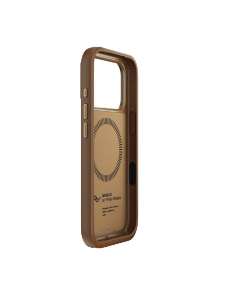 Peak Design Mobile Everyday Clarino Loop Case iPhone 17 Pro Tan - brązowy