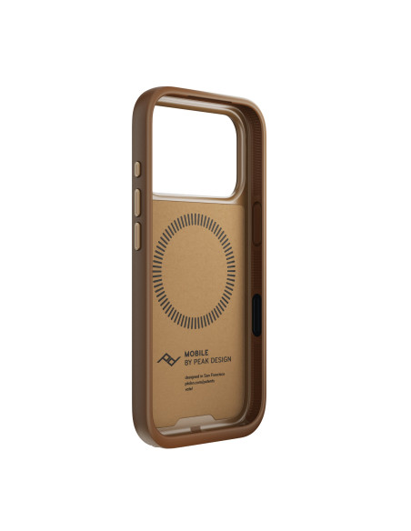 Peak Design Mobile Everyday Clarino Case iPhone 17 Pro Tan - brązowy