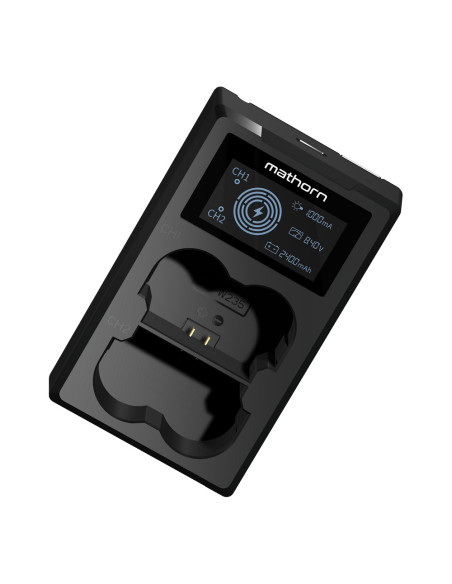 Mathorn Dual Battery Charger MBC-D250 USB-C for Panasonic DMW-BLK22