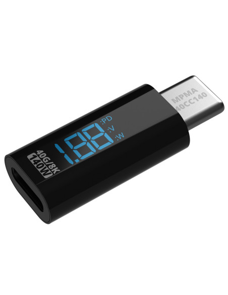 Mathorn USB Power Meter Adapter LED PD 140W 5A VW 8K 40Gbps USB C to USB C