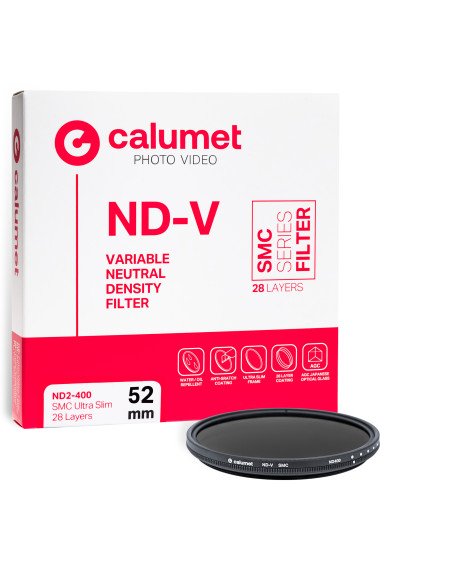 Calumet Filter Variable ND2-400 SMC 52 mm Ultra Slim 28 Layers