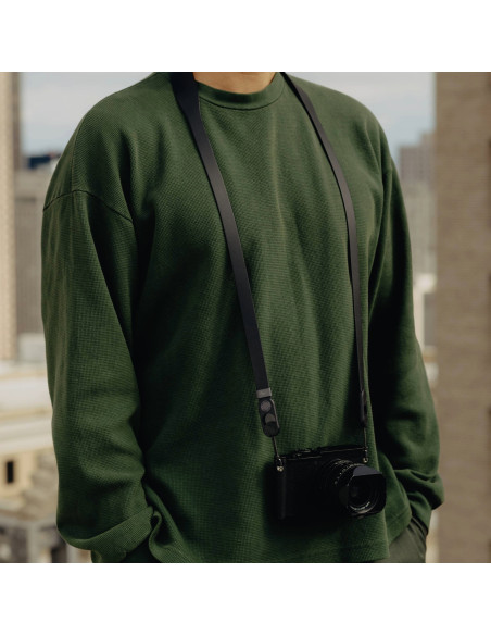 Pasek Peak Design Form Leather Camera Strap Long Black - czarny