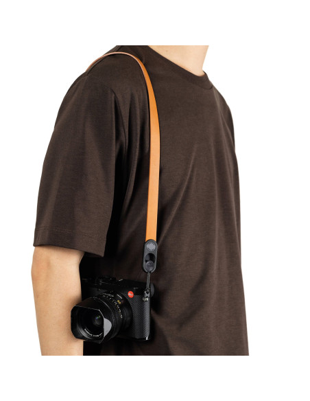 Pasek Peak Design Form Leather Camera Strap Neck Amber- bursztynowy