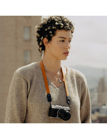 Pasek Peak Design Form Leather Camera Strap Neck Amber- bursztynowy