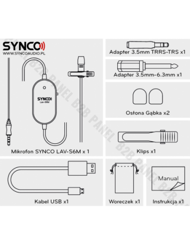 Synco S6M lavelier microphone with monitor
