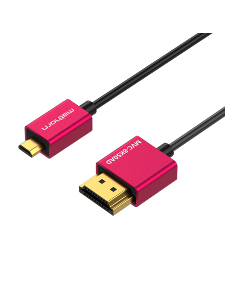 Mathorn Ultra Slim 2.5mm HDMI to HDMI Micro Cable 2.1 8K60 50cm MVC-8K50AD