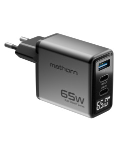 Mathorn USB Wall Charger 65W GaN C2A1 PD3.0 QC4.0 LED EU