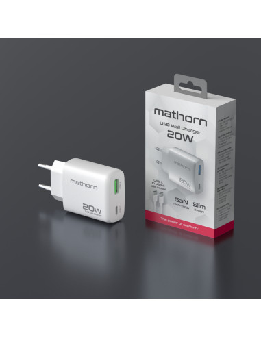 Ładowarka sieciowa Mathorn USB GaN 20W C1A1...