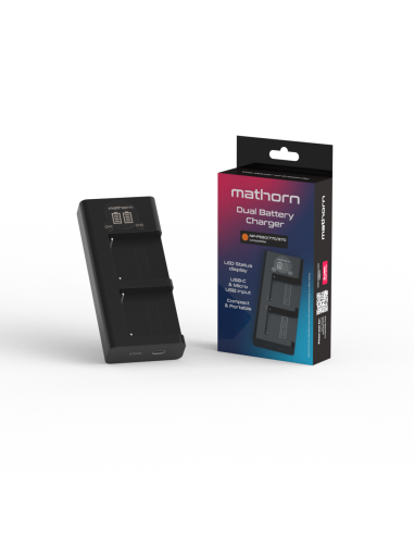 Mathorn Dual Battery Charger MBC-D700 USB-C for...