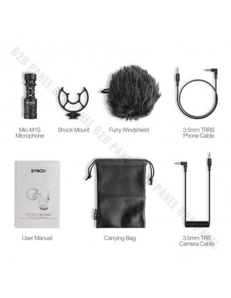 Synco M1S mikrofon nakamerowy - kardioidalny z mocowaniem antishock