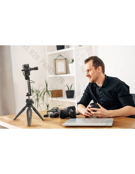 Synco Vlogger Kit 2 zestaw mikrofon M1S, lampa LED, uchwyt MOBILE, statyw