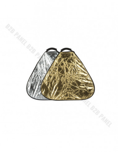 GlareOne Blenda trójkątna 2w1 srebrno złota 30cm