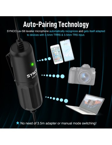 Synco S8 mikrofon krawatowy - mini-jack 3,5 mm