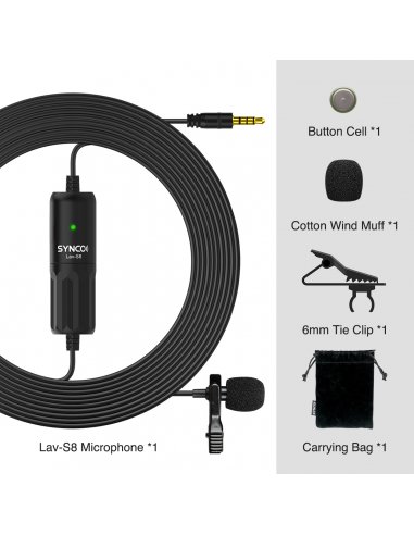 Synco S8 lavalier microphone - mini-jack 3,5 mm