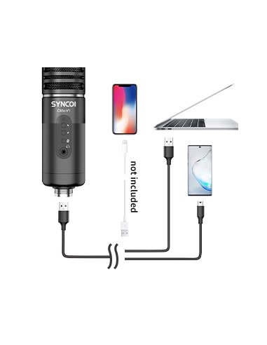 Synco V1 USB Microphone with Monitor - Condenser