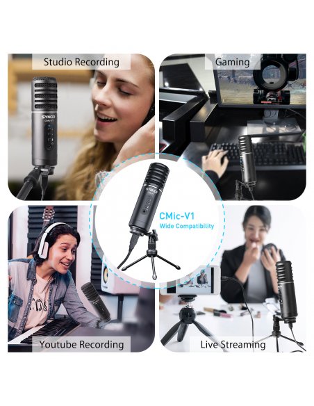 Synco V1 USB Microphone with Monitor - Condenser