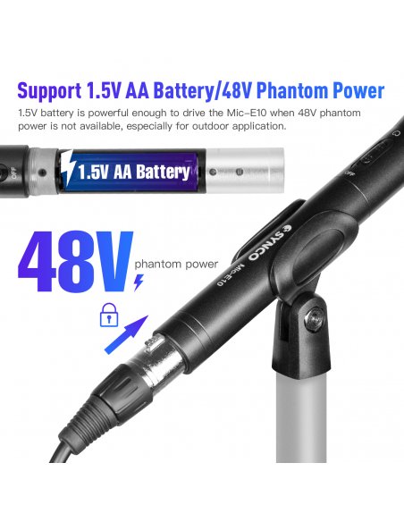 Synco E10 mikrofon - kardioidalny mikrofon elektretowy