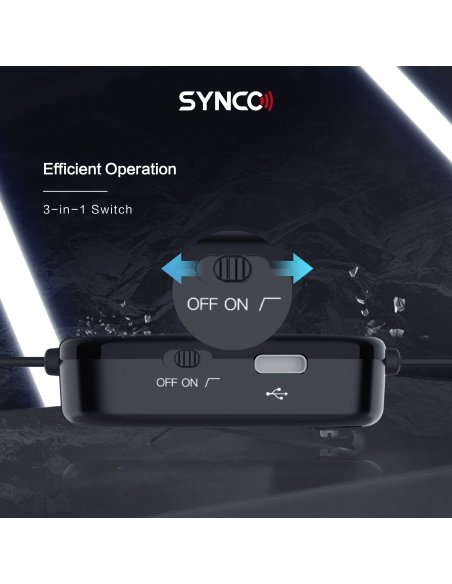 Synco S6M2 lavelier microphone with monitor and LowCut filter