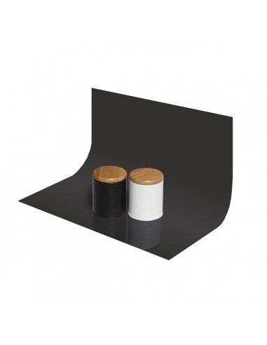 GlareOne PVC Background 50x50cm - black, mirrored