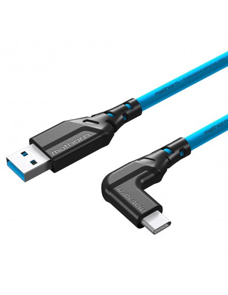 Mathorn tethering cable MTC-501 5m 10Gbps 60W USB A-C90 ArcticBlue