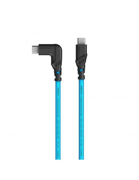 Kabel fotograficzny Mathorn MTC-511 5m 10Gbps 60W USB C-C kątowy ArcticBlue