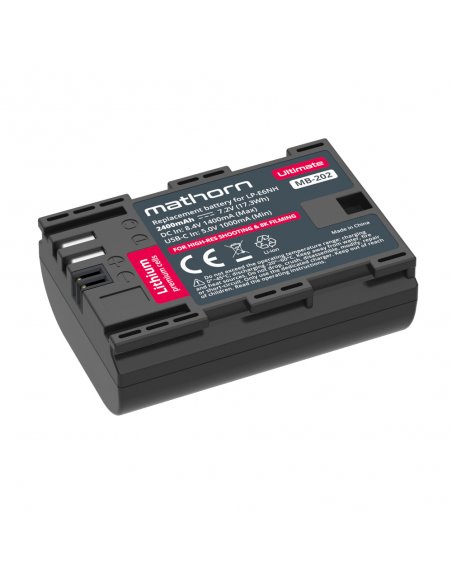 OUTLET: Bateria Mathorn MB-202 Ultimate 2400mAh USB-C zamiennik LP-E6NH (EOL)