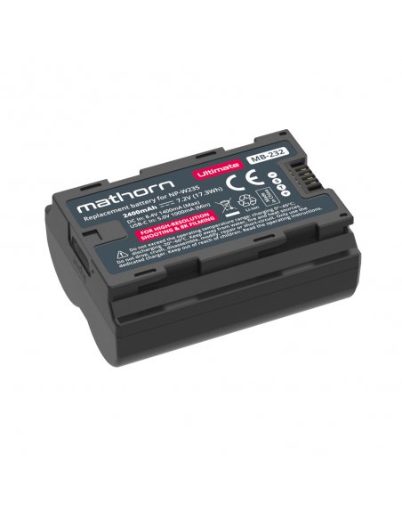 (OUTLET) Mathorn battery MB-232 2400mAh Ultimate USB-C replacement for NP-W235 (OUTLET)