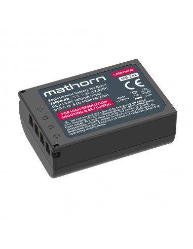 Mathorn battery MB-242 2400mAh Ultimate USB-C replacement for BLX-1