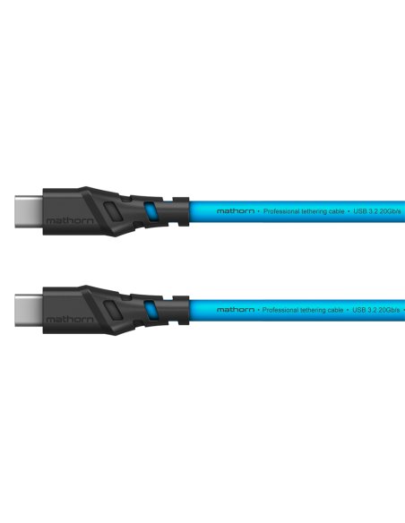 (EOL) Kabel fotograficzny Mathorn MTC-210 2m 20Gbps 4K 60Hz PD100W USB C-C ArcticBlue (EOL)